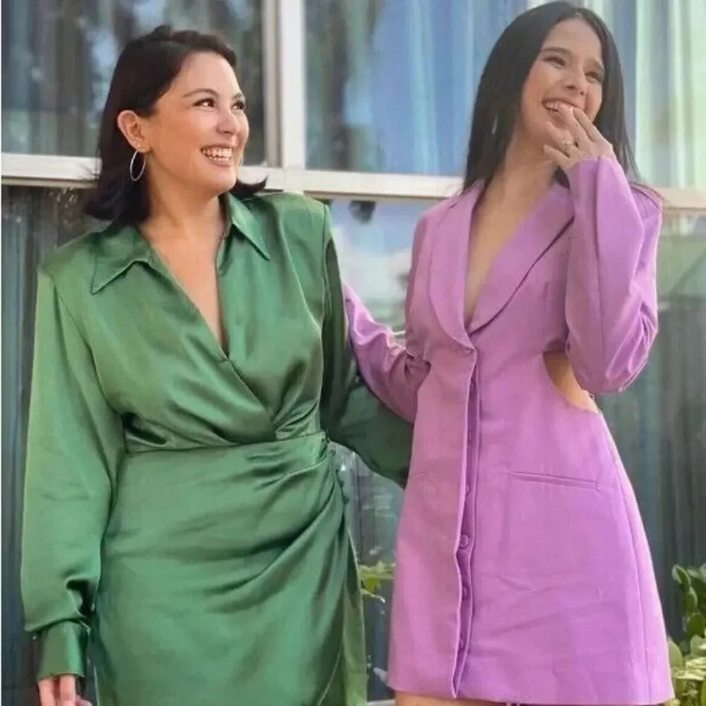 Zara Cut Out Blazer Dress Size Small Lilac/Purple Long Sleeve Bloggers Favorite - Picture 6 of 16